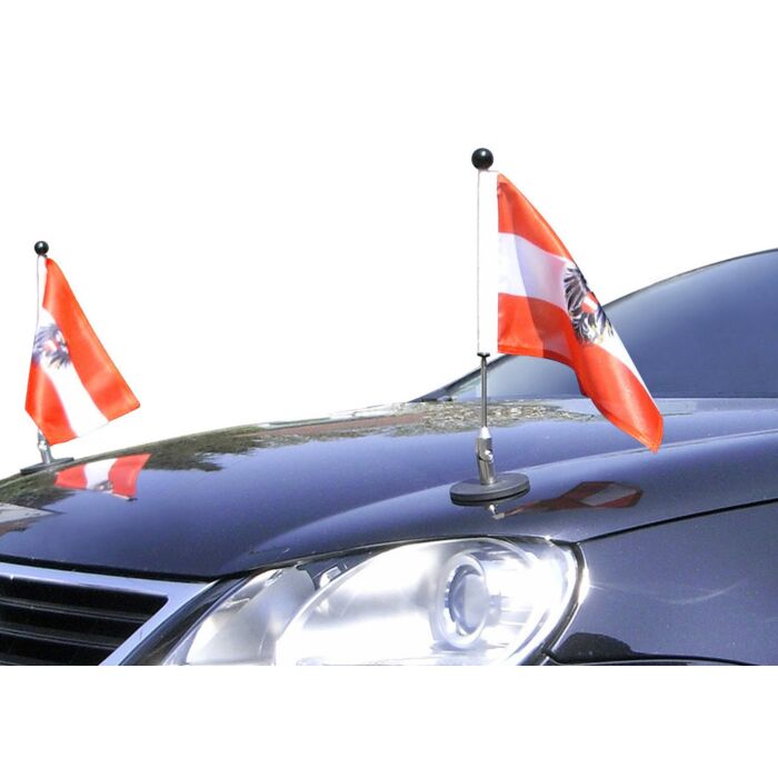 AUTRICHE : DRAPEAU FANION VOITURE DIPLOMATIQUE - PRESIDENT FEDERAL +  MINISTRES DU GOUVERNEMENT - Drapeaux et Fanions (7290546)