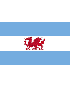 Drapeau: Welsh colony in Patagonia | Puerto Madryn and the Welsh colony in Patagonia | Puerto Madryn y de la Colonia Galesa de la Patagonia | Porth Madryn  Y Wladfa
