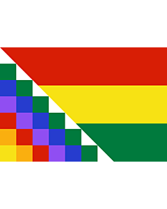 Drapeau: Proposed flag of Bolivia | Possible proposal of Evo Morales for a new flag of Bolivia | Diseño de posible bandera propuesta por Evo Morales para Bolivia