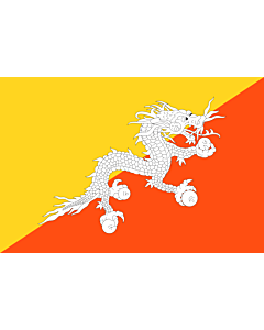 Fahne: Flagge: Bhutan