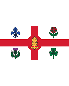Fahne: Flagge: Die Fahne der Stadt Montreal, Kanada