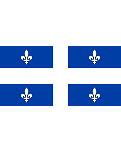 Fahne: Flagge: Quebec  1-2 | Quebec with ratio 1 2 | Québec  proportion 1 2
