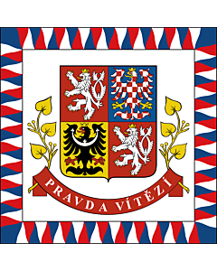 Fahne: Flagge: Presidential Standard of the Czech Republic | President of the Czech Republic | Presidente della Repubblica Ceca | Prezidenta České republiky