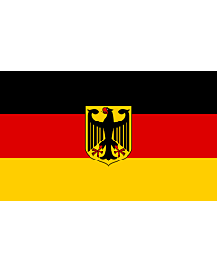 Bandiera: Germany  unoff | State flag with coat of arms instead of  federal shield   unofficial variant