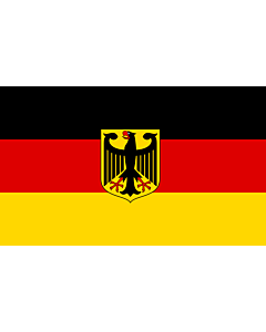 Bandiera: Germany  unoff | State flag with coat of arms instead of  federal shield   unofficial variant