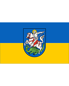 Fahne: Flagge: Beschreibung der Flagge  Die Stadtfarben sind BlauGelb