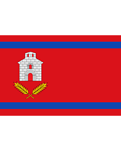 Bandiera: Chalamera | Chalamera-Huesca-Spain | Chalamera-Huesca Paño rojo de proporción 2/3, con dos franjas horizontales