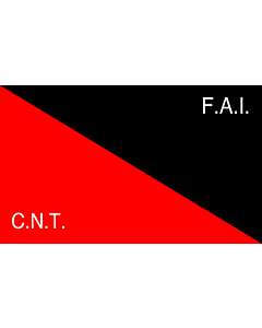 Bandiera: CNT-FAI | Rossonera utilizzata dalla CNT-FAI  confederaciòn nacionàl de los trabajadores - federaciòn anarquista iberica