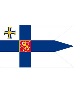 Drapeau: Presidential Standard of Finland | Swallow-tailed state flag for the president of the Republic of Finland | Presidenta Finské republiky
