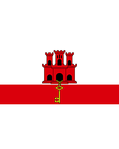 Fahne: Flagge: Gibraltar
