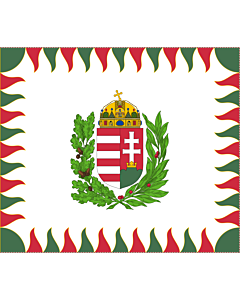 Drapeau: War Flag of Hungary | Colour for brigades | Oficiala milita armea flago de Hungario | 1990 M