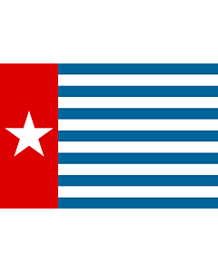 Drapeau: Morning Star | Unofficial Morning Star flag | Morgenster, Vlag van Westelijk Nieuw-Guinea | Indonesia, Bendera Papua Barat | Флаг утренней звезды