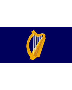 Fahne: Flagge: President of Ireland | Presidential Flag of Ireland with alternate official state harp design