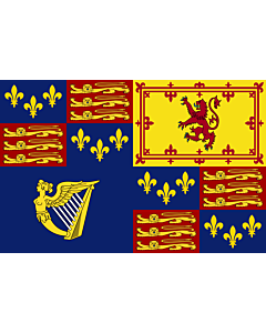 Fahne: Flagge: Royal Standard of Great Britain  1603-1649 | Royal Standard of Great Britain  1603-1649, 1660-1689, 1702-1707