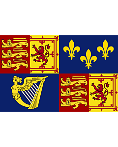 Drapeau: Royal Standard of Great Britain  1707-1714 | Royal Standard of Great Britain between 1707 to 1714