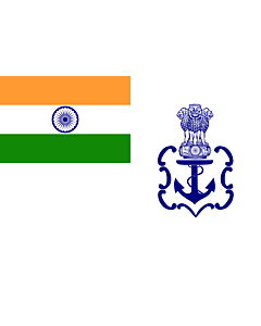 Drapeau: Naval Ensign of India 2001 04