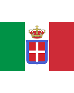 Drapeau: Italy  1861-1946  crowned | It is easy to put a border around this flag image