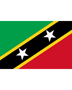 Fahne: Flagge: St. Kitts und Nevis