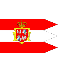 Fahne: Flagge: Rzeczypospolitej Obojga Narodow ogolna | Royal banner  not a flag  of the Polish-Lithuanian Commonwealth  during the reign of the House of Vasa   1587-1668  but without any symbols of the House of Vasa and Polish-Swedish personal union | Ch