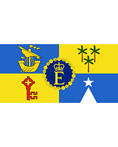 Fahne: Flagge: Royal Standard of Mauritius | Queen Elizabeth II s personal flag for Mauritius | Étendard royal de Maurice