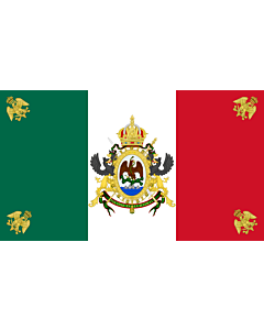 Drapeau: Mexico  1864-1867 | México  1864-1867 | Īpān Mēxihco  1864-1867