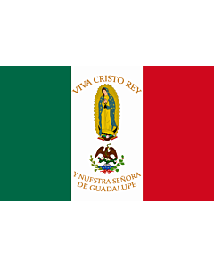 Bandiera: Mexico Flag Cristeros | Such as this one were used by the Cristeros when resisting the secular government forces in the  Cristero War | Utilizado por los Cristeros en la Guerra Cristera | Īpān Cristopīxqueh