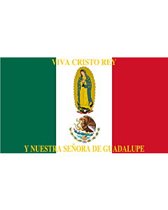 Drapeau: Mexico Flag Cristeros | Such as this one were used by the Cristeros when resisting the secular government forces in the  Cristero War | Utilizado por los Cristeros en la Guerra Cristera | Īpān Cristopīxqueh