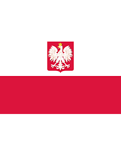 Drapeau: Poland  state | State flag of Poland | Polski z godłem