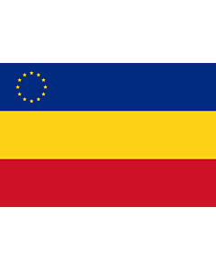 Fahne: Flagge: Romanian minority in Serbia | Serbia rumeenlaste lipp | Rumunjske nacionalne manjine u Srbiji | Флаг румын в Сербии