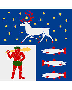Fahne: Flagge: Västerbotten