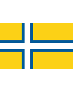 Fahne: Flagge: West Sweden | Unofficial regional flag of West Sweden  Västsverige