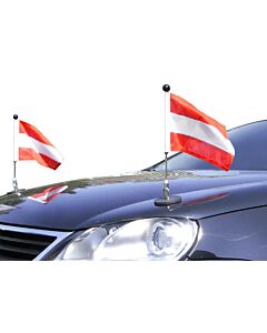  Pair  Magnetic Car Flag Pole Diplomat-1.30 Austria