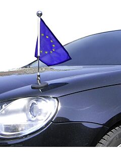  magnetisch haftender Autofahnen-Ständer Diplomat-1-Chrome Europa (EU)