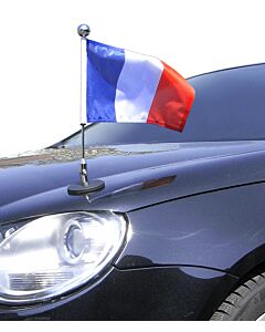  Magnetic Car Flag Pole Diplomat-1.30-Chrome France