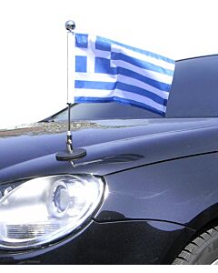  Porte-drapeau de voiture Diplomat-1.30-Chrome Grêce à adhésion magnétique 