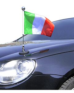  Magnetic Car Flag Pole Diplomat-1.30-Chrome Italy