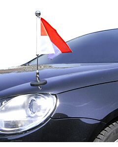  Magnetic Car Flag Pole Diplomat-1.30-Chrome Monaco