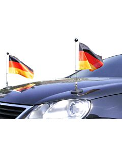  Couple  Porte-drapeau de voiture Diplomat-1.30 Allemagne à adhésion magnétique 