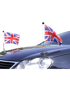  Paar  magnetisch haftender Autofahnen-Ständer Diplomat-1 Großbritannien