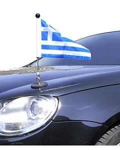  Porte-drapeau de voiture Diplomat-1 Grêce à adhésion magnétique 