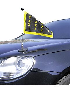  Porte-drapeau de voiture Diplomat-1 avec drapeau à impression personnalisée (côté gauche)  à adhésion magnétique 