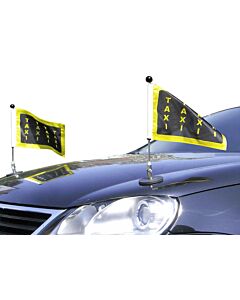  Couple  Porte-drapeau de voiture Diplomat-1 avec drapeau à impression personnalisée à adhésion magnétique 