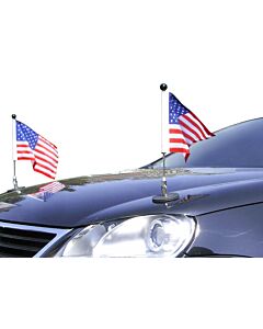 Paar  magnetisch haftender Autofahnen-Ständer Diplomat-1.30 USA